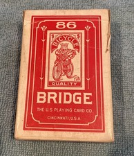 Vintage Bicycle 86 Bridge Size Playing Cards.