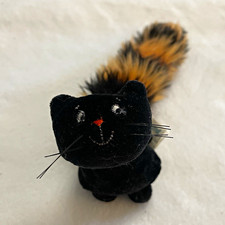 Jellycat Kitty Galore Rare & Retired 2000’s 3” Tall Black Orange Stripy Tail