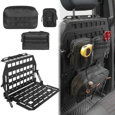 Rigid MOLLE Panel Car Seat Back Organizer Rack Backseat Storag for Chevy Jeep