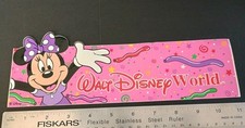 Vintage Stickers Walt Disney World Magic Kingdom Minnie Mouse Bumper Decal
