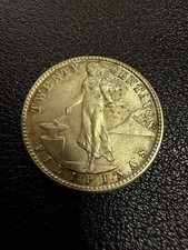1944 -Philippines 20 Centavos Silver  Coin WWII    R306