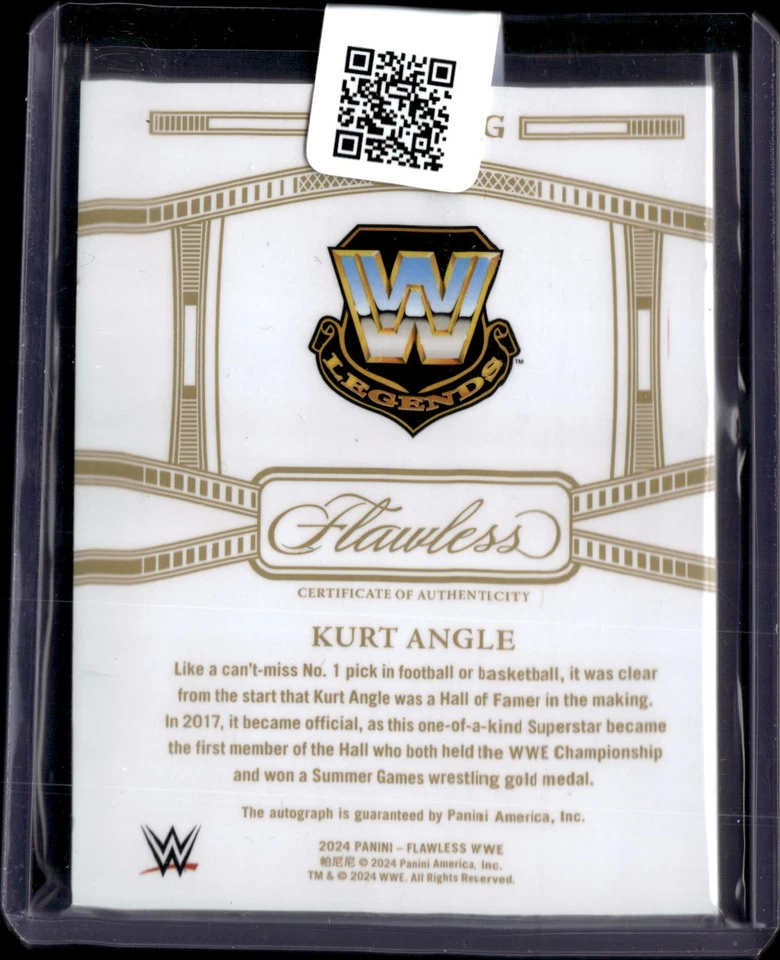 2024 Panin Flawless WWE KURT ANGLE 23/25 Auto Flawless Achievements #FA-KAG - Image 2 of 2