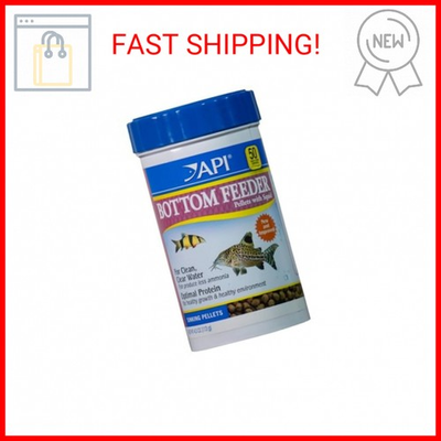 #ad API BOTTOM FEEDER PELLETS WITH SQUID Fish Food 4.0 Ounce Container $8.60