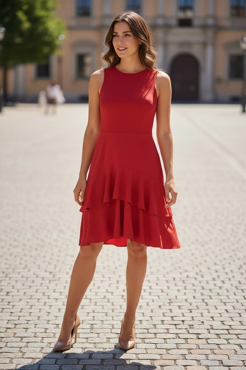 red sweater dress near me Kylie Maroon Cable Knit Sweater Dress main image 1