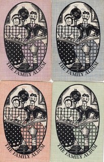 THE FAMILY ALBUM set of 4 single vintage playing cards