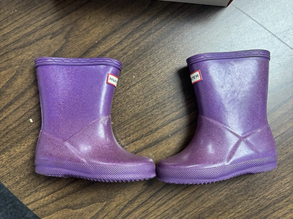 Hunter Niños Pequeños Originales Primeras Botas de Lluvia Clásicas Reino Unido 6 EE. UU. 7 con Caja Foto 4 de 4