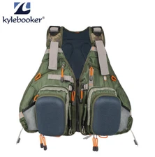 Multi-pocket Fly Fishing Vest Backpack Chest Mesh Bag Adjustable Fishing Vest