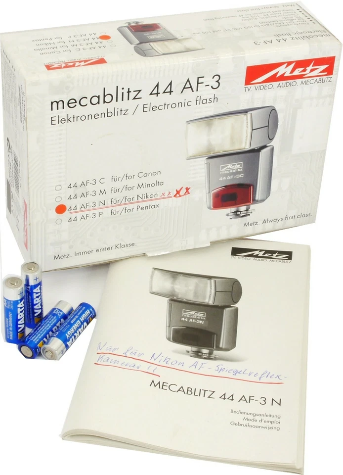 METZ Mecablitz 44 AF-3 Electronic Flash Unit for Digital / SLR NIKON & Video - Image 3 of 4
