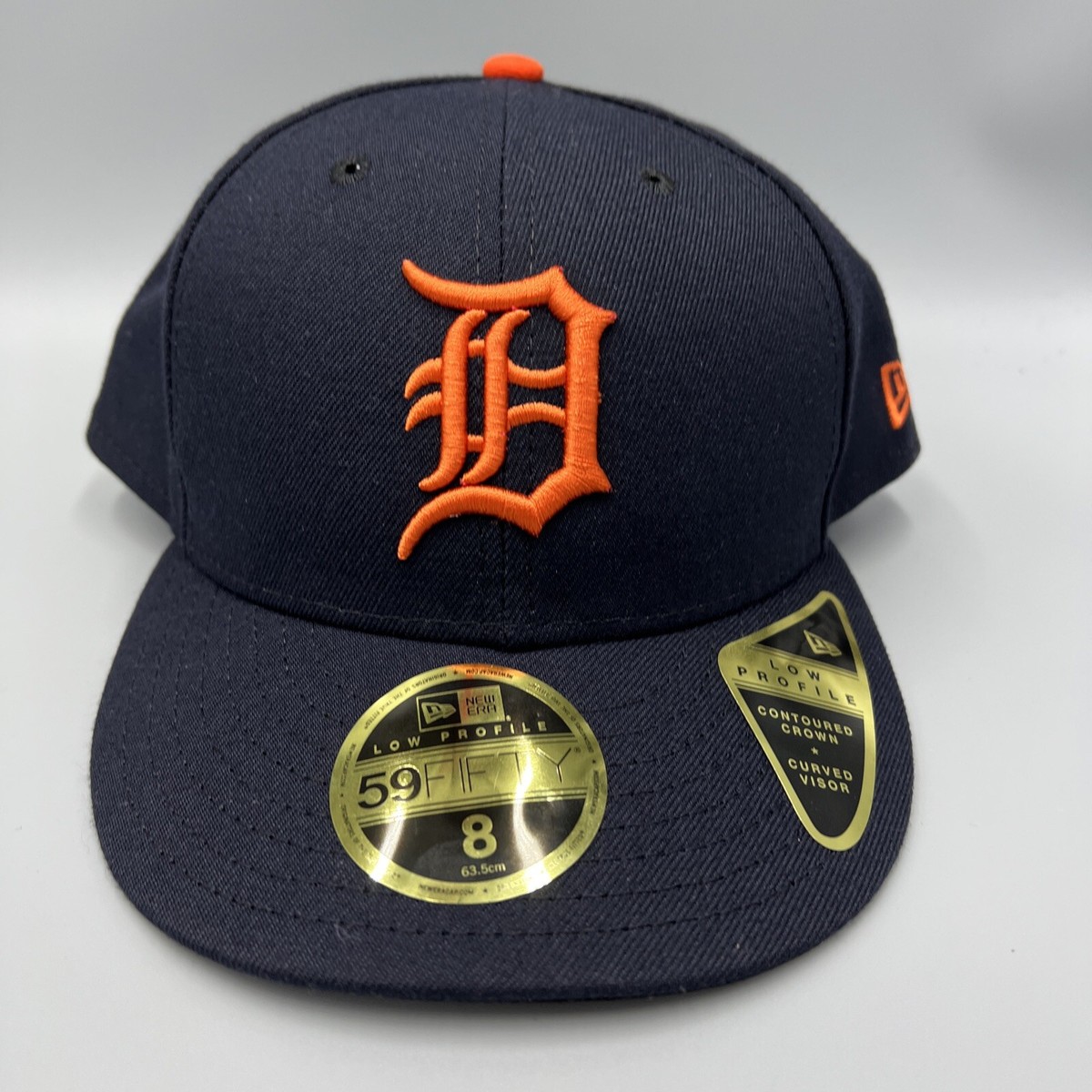 New Era 59Fifty Low Profile MLB Detroit Tigers Road 2018 Hat. Sz 8