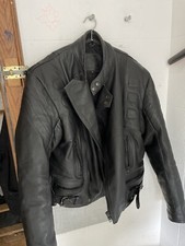 Motorradjacke Louis Fun Company Grösse 52 Schwarz Leder mit Protektoren