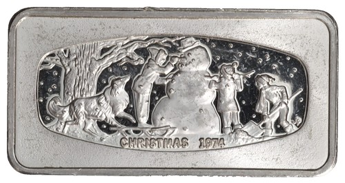 1974 Franklin Mint Christmas 1974 Proof Silver Ingot P0628 | eBay
