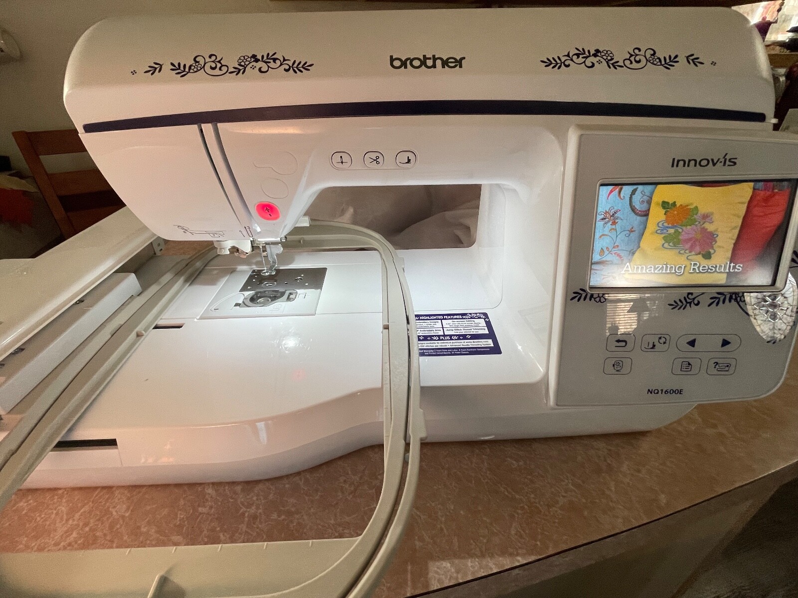 Brother Innovis NQ1600E Embroidery Machine With Extras 12502648499