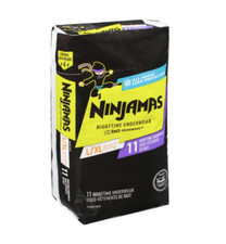 Ninjamas Nighttime Underwear, L 64-95 lbs , Jumbo Pack 11 underwear