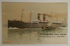 SS Zeeland Postcard Steamship Red Star Line Anvers New York H. Cassiers Boat