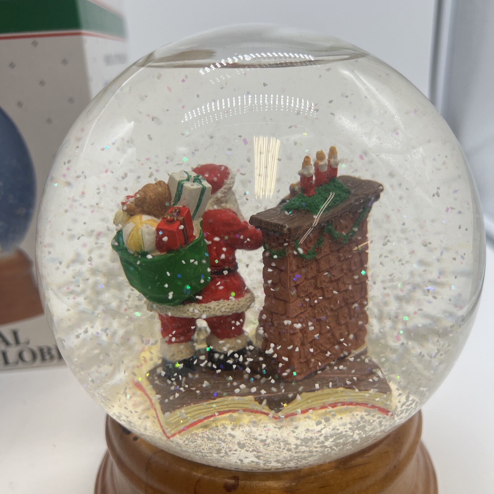 Santa At The Hearth Snow Globe Costco Musical Water Globe 43535
