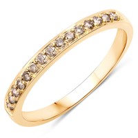 Xen Xen Ring Mit 15 Brillanten 0,24 Ct. Aus 375 Gelbgold # 54