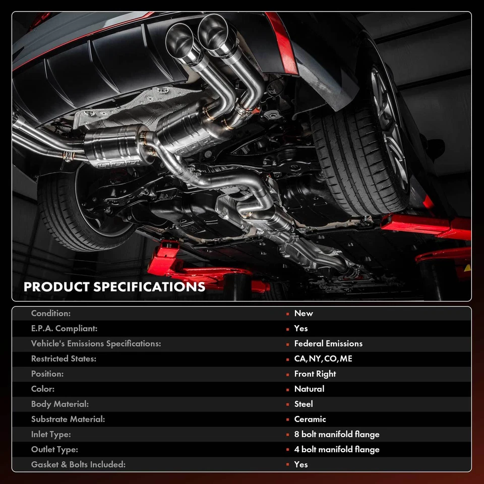 Convertidor catalítico delantero derecho para Volvo S80 2011-2014 XC60 XC70 2011-2015 Foto 3 de 4
