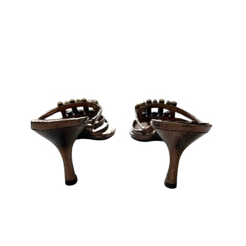 Moda Spana Women’s Y2K Embellished Kitten Heels Brown Size 8.5 - Picture 4 of 7