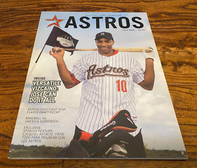 July 2005 Houston Astros Game Program Magazine Jose Vizcaino ''Versatile''