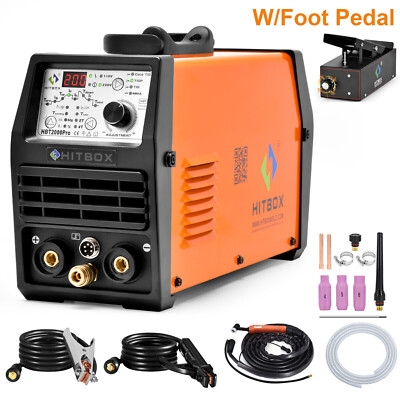 200A Cold Pulse TIG Welder 110V 220V ARC MMA HF TIG Welding Machine &Foot Pedal