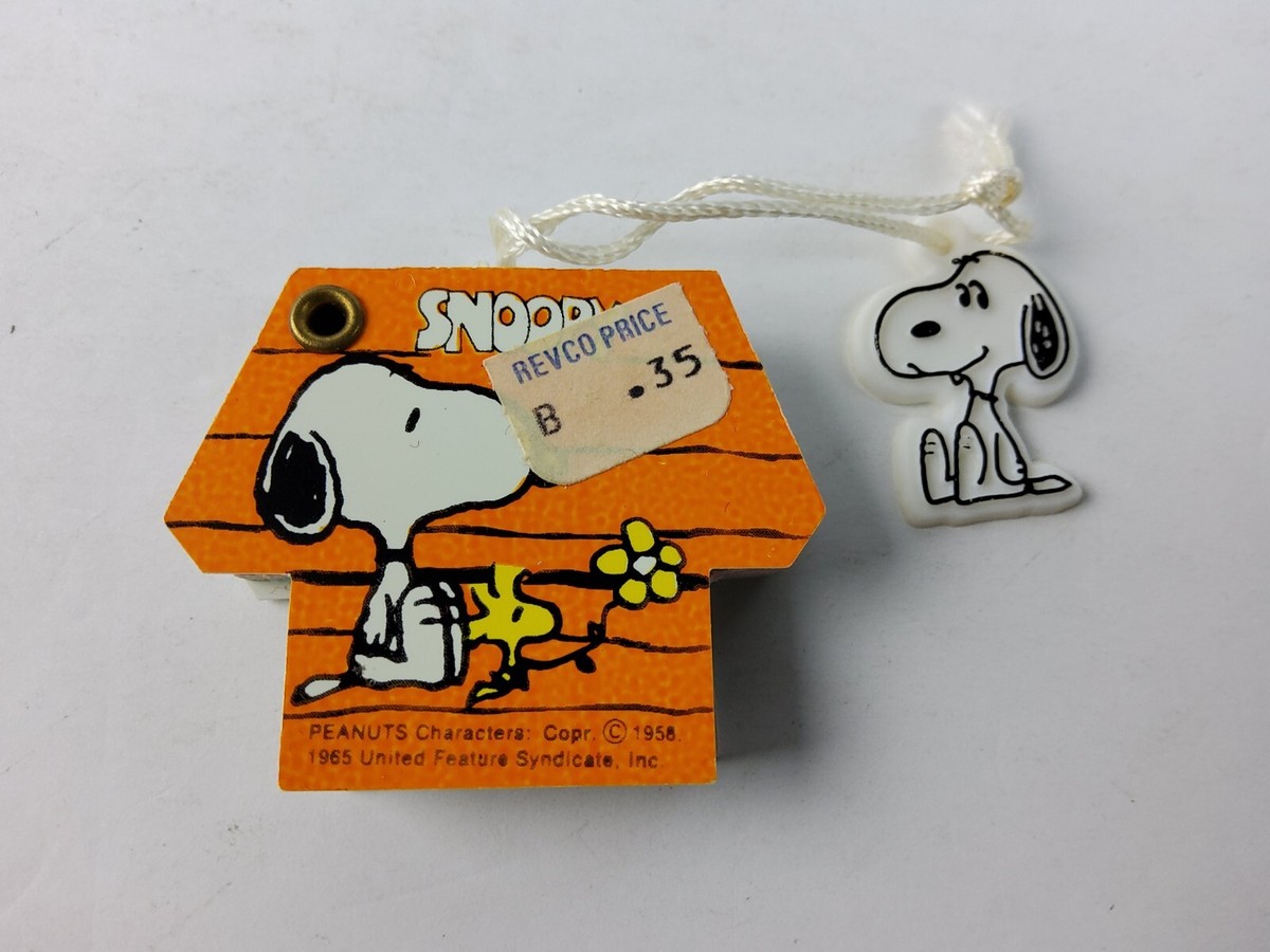 Vintage Snoopy Woodstock Orange Mini Dog House Telephone Address