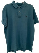 Eddie Bauer Mens Polo Shirt Cotton Top Short Sleeve Teal Green size Large
