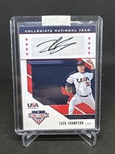 2019 Stars & Stripes Collegiate Jersey Auto #USA-HG Zach Thompson /199