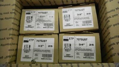 NEW MADE IN USA!!!, EGS ETP 7075UST 3/4'' Compression EMT Connectors, lot of 100