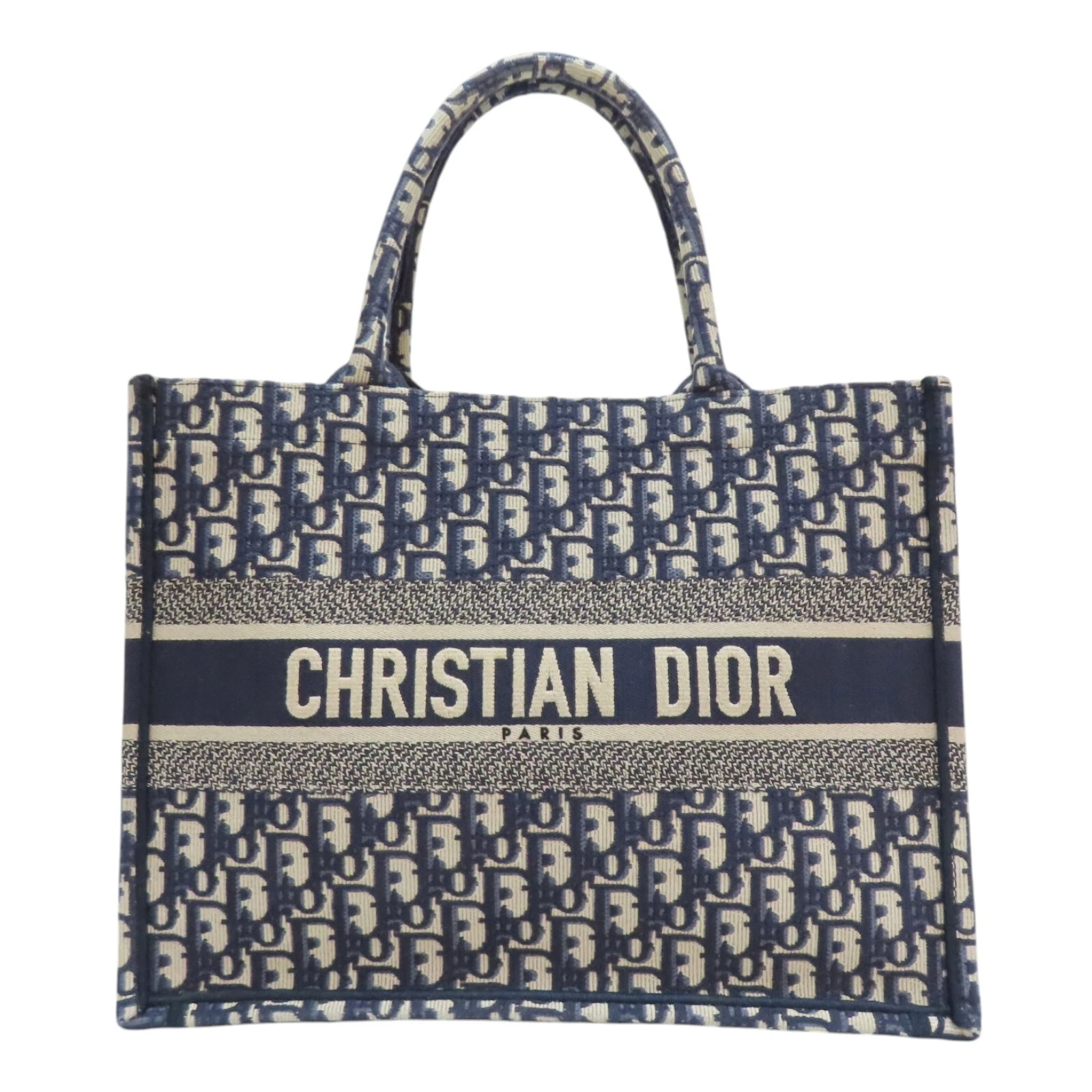 Sac fourre tout DIOR livre oblique toile bleu
