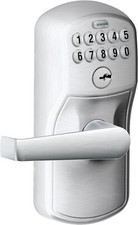 Schlage Electronic Keypad Lever Door Lock Satin Nickel Keyless Entry