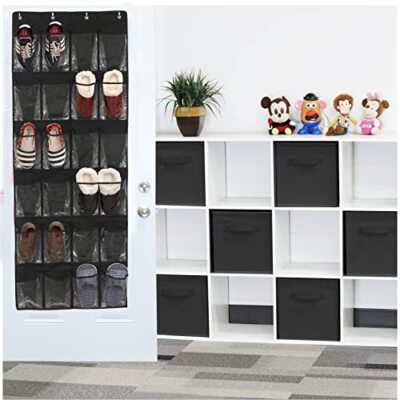 MISSLO - Organizador De Zapatos Para Colgar De 12 Niveles Sobre La Puerta De Gran Capacidad