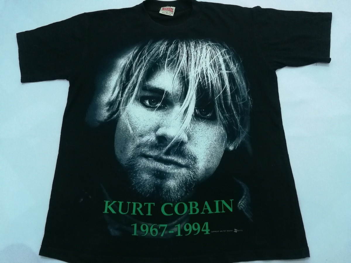 Vintage Late 1990s Rare Nirvana Kurt Cobain Face T Shirt M L Vintage Late 1990s Rare Nirvana Kurt Cobain Face T Shirt M L