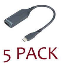 5 Pack Onn USB-C to HDMI Adapter 4" Supports up to 4k HDMI at 30 Hz 100004344 