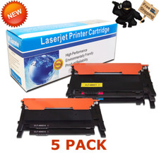 5 Pack Toner CLT-K406S C406S M406S Y406S For Samsung Xpress C410W C460FW CLP365W