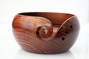 Bowl Yarn Rosewood Wooden Storage Perfect Holder For Image Is Loading Bowl Yarn Rosewood Wooden Storage Perfect