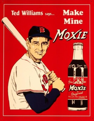 Ted Williams Says ... Make Mine a Moxie Tin Sign (12.5'' x 16'')