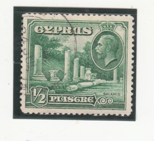 Cyprus 1934. 1/2pi  King George V & Ancient Salamis Theatre. Sc# 126. Used