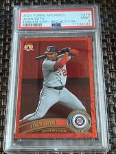 2021 Juan Soto Red Hot Foil /50 SSP PSA 9 2011 Throwback Logo Variation