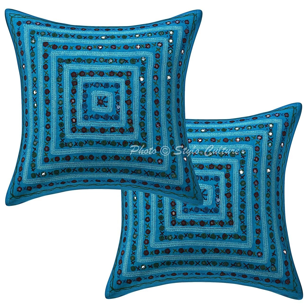 Bohemian Artistic Cushion Cover Embroidered Boho Throw Decor Pillow Cover Case