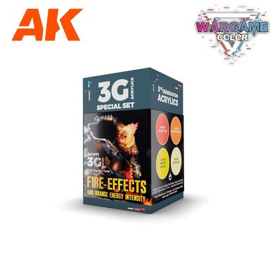 AK Interactive Wargame Color Set Fire Effects Farben 3rd Gen Modellfarben