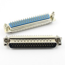 20Pcs D-SUB 37 Round Pin Male Straight Through Hole Connector 2 Row Set Screw