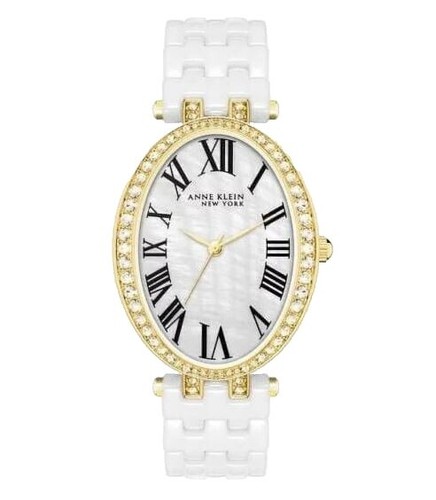 Anne Klein Watch White Ceramic Day & Date Ladies 12/1979 | eBay display picture 2