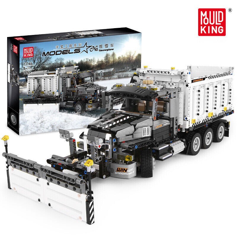 Mould King 13166 Snowplow Truck Building Blocks Set Kids Toys Car Gift 1694pc