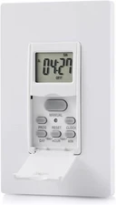 Indoor in Wall Timer Switch for Light, 7 Day, 7 On/Off Settings, DST RDM Mode, P