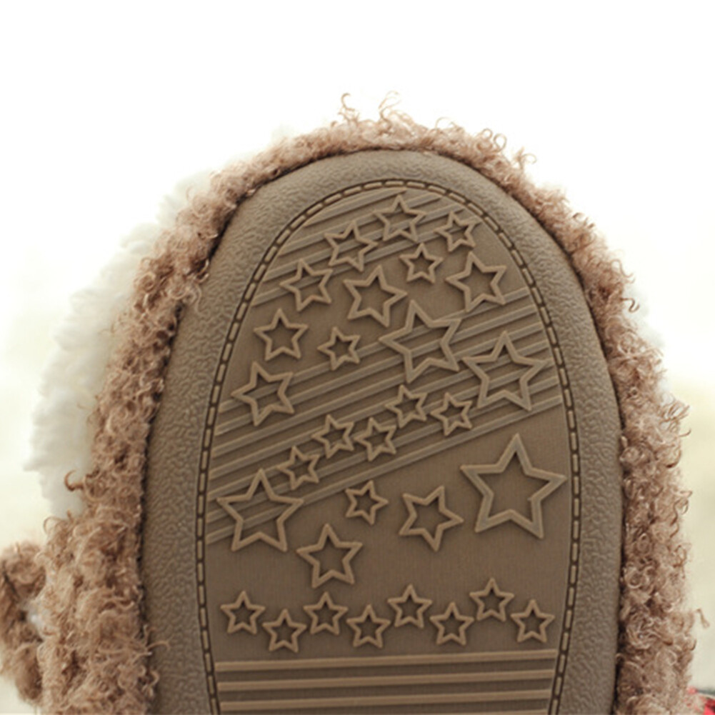 APL Pantofole Peluche Alce Natale Calde Slip on Casa Scarpe Antiscivolo per Donna Ragazza