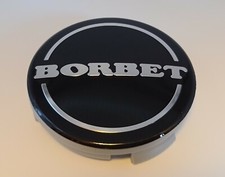 1X Borbet Sports Nabendeckel schwarz 56mm Nabenkappe Felgendeckel