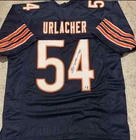 Brian Urlacher Chicago Bears Autographed Custom Football Black Jersey GA COA