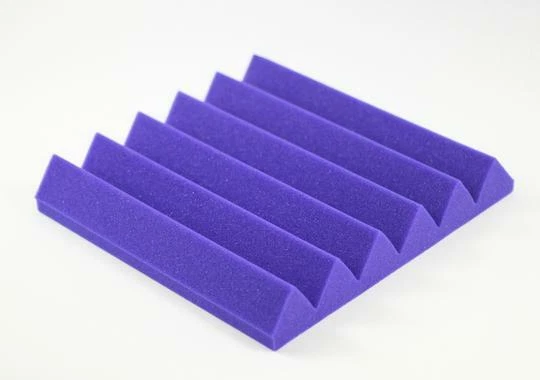 Paquete de 12 azulejos de espuma de estudio insonorización con cuña acústica púrpura de 2" Foto 2 de 3