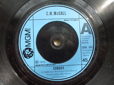 C.W McCall - Convoy / Long Lonesome Road - UK 45 - EX- / VG+