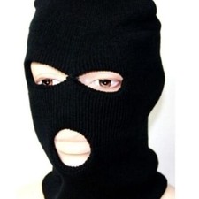 Winter Ski Mask 3 Hole Knitted Skull Balaclava Beanie Hat Men Outdoor Sports Cap